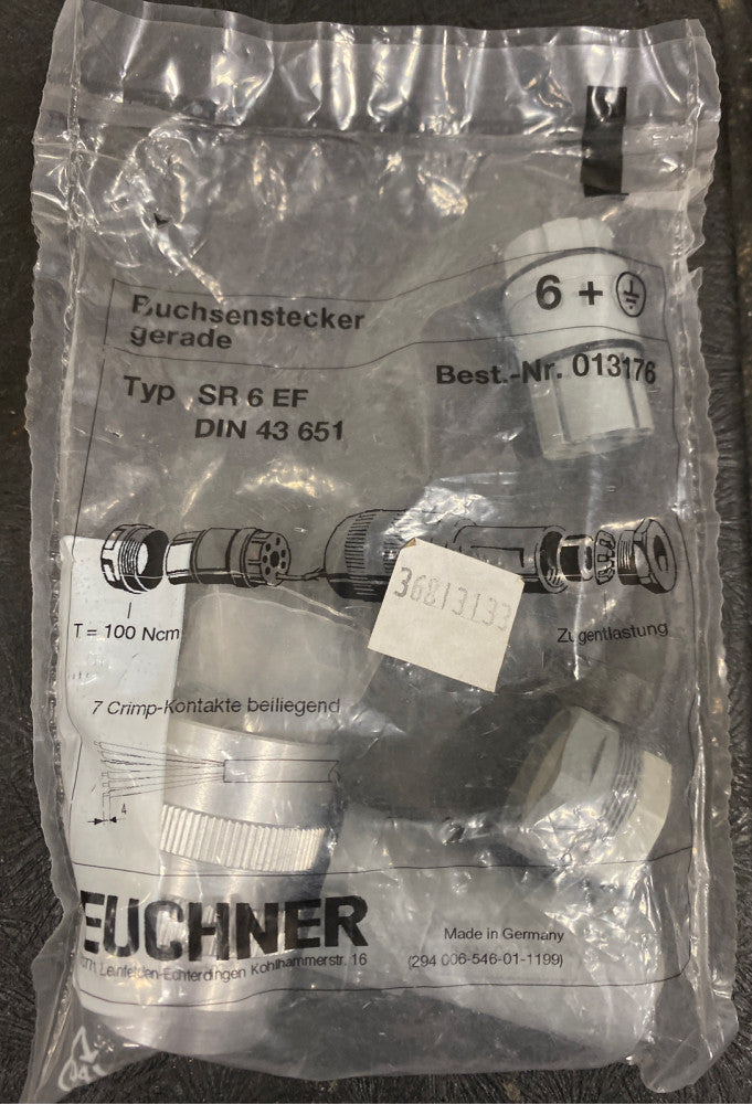 EUCHNER 013176 SR6EF CONNECTOR FEMALE 6 PIN/PE
