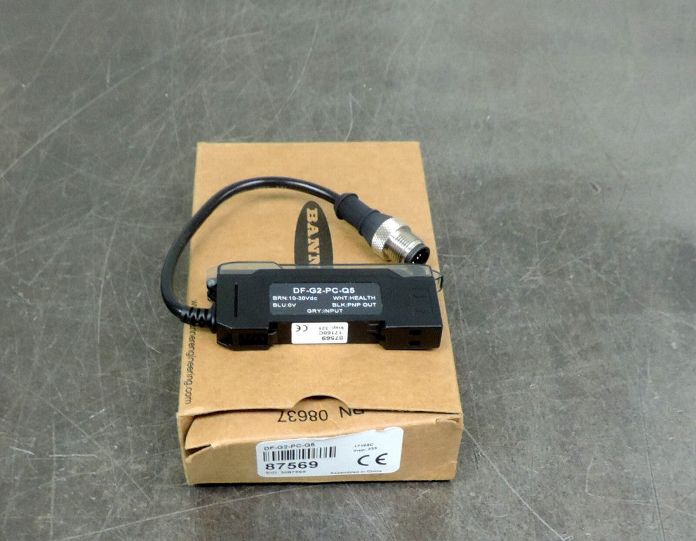 Banner DF-G2-PC-Q5 High Speed Fiber Optic Amplifier Sensor 87569 DF-G2 Series