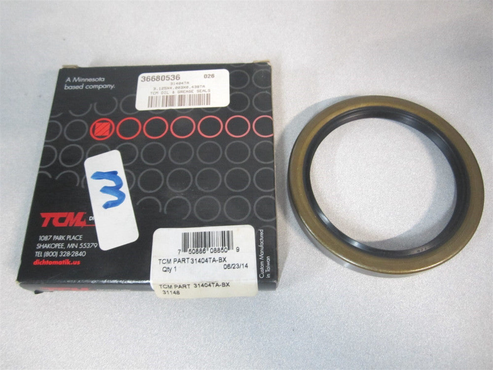 TCM (31405SC-BX) 3.125" x 4.000" x 0.500" OAL Nitrile Rubber Oil Seal