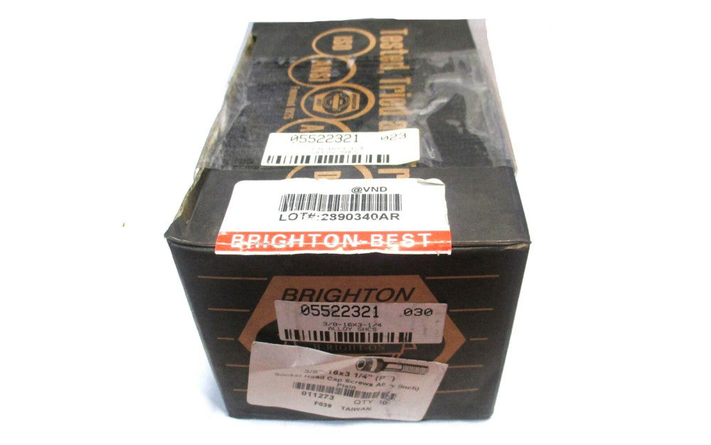 Brighton (011273) 3/8-16 UNC 3-1/4" OAL 5/16" Hex Socket Cap Screw - Lot of 50