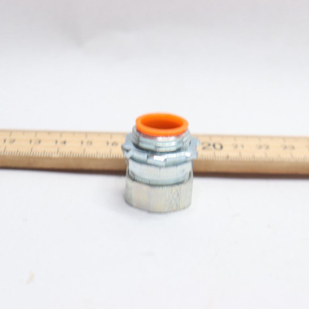 Flexible Metal Conduit Insulated Connector Steel Straight 1/2"