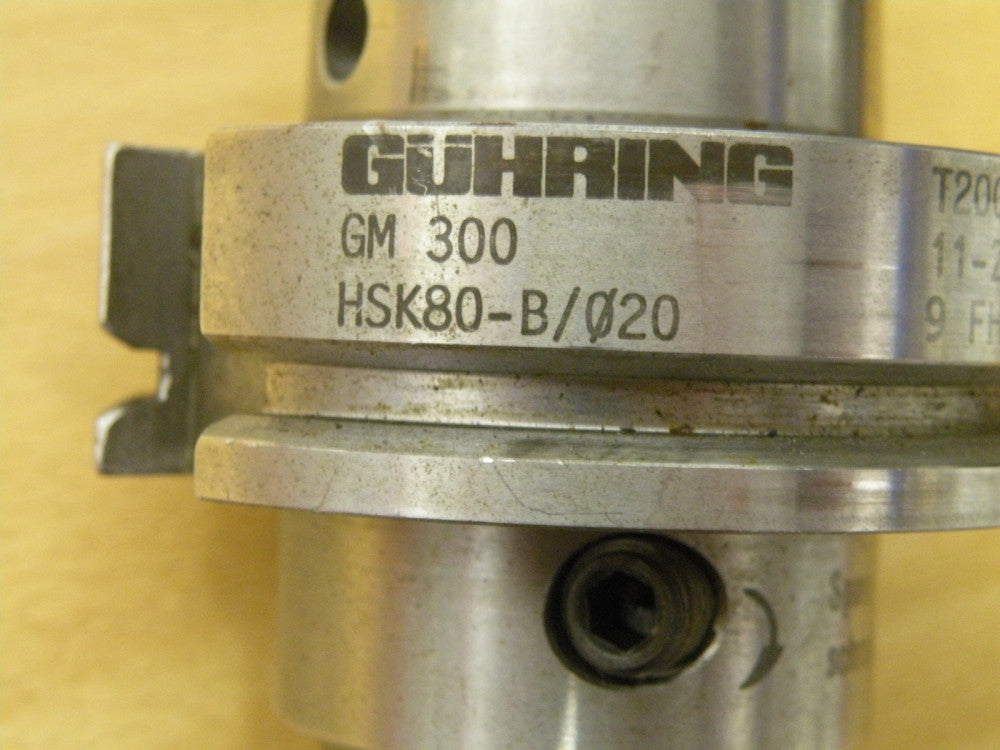 GUHRING HSK80-B/020 Tool Holder GM300 11-ZE-1251 Excellent Condition!