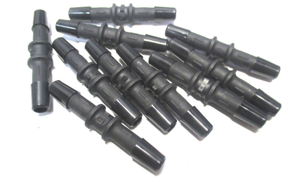 Eldon James (C0-6BN) 3/8" ID Black Nylon Straight Coupler - Lot of 10