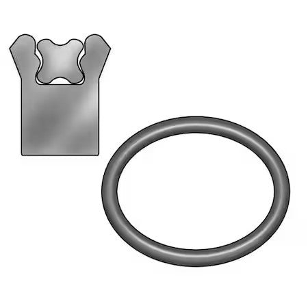 Zoro Select 2Hzk6 Rod Seal,4 1/2 Id X 5 Od,1/4 W X 3/8 H