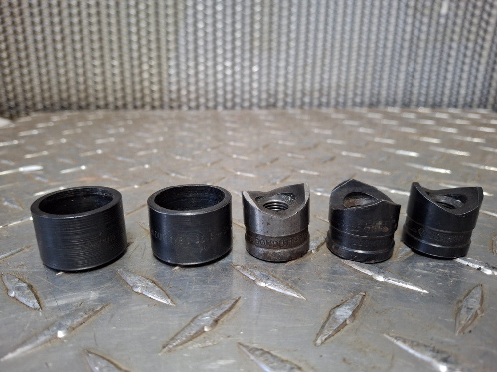 Lot Greenlee Made in USA 5014722 1/2 -7/8" Knockout Punch Set Round Metal