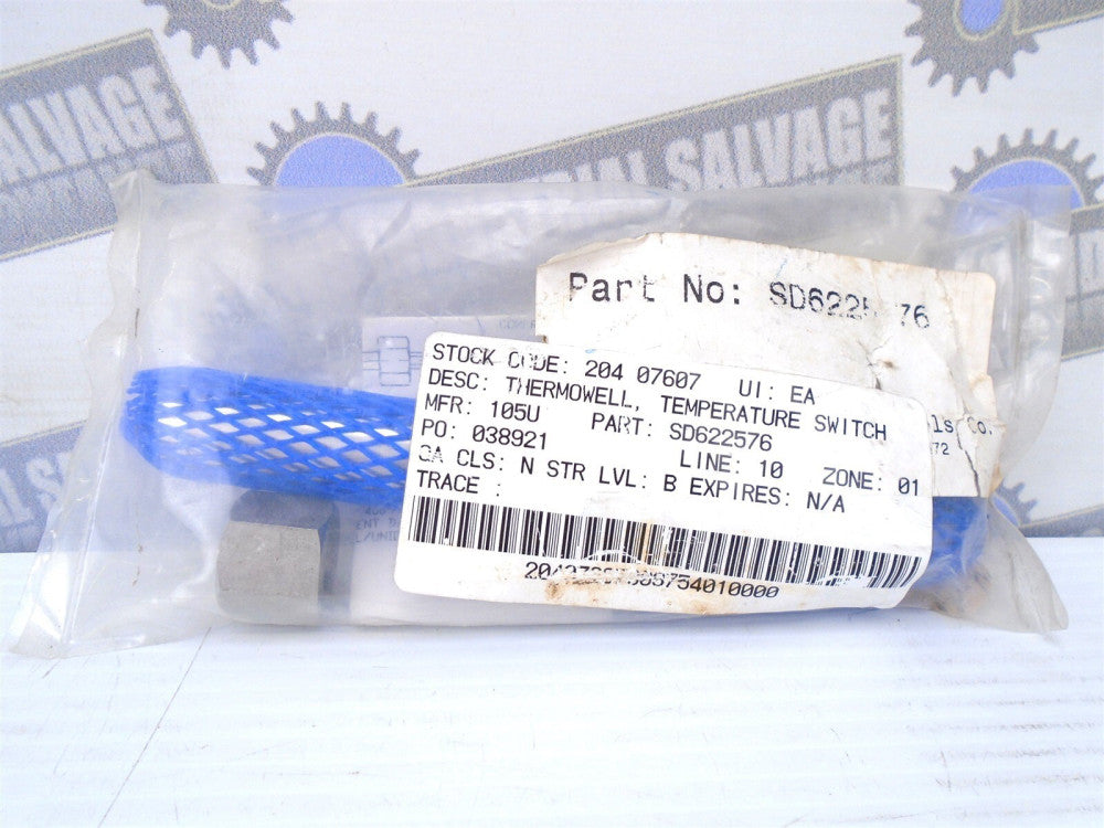 UNITED ELECTRIC - SD622576 - Stainless Steel THERMOWELL TEMPERATURE SWITCH (NEW)