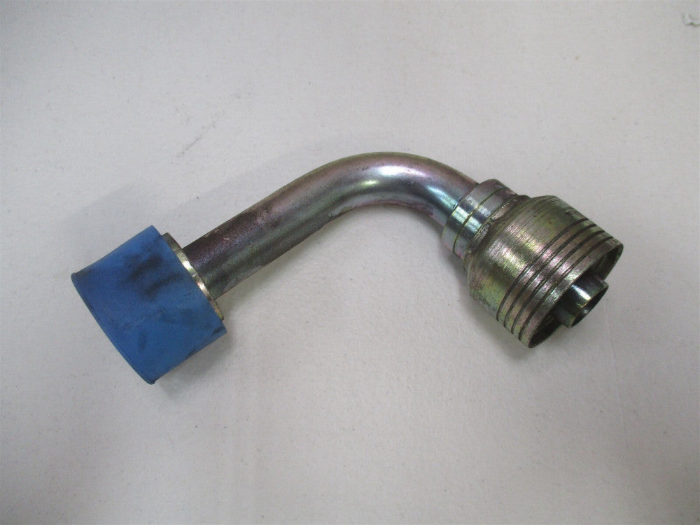 (1BA12FRC12) 3/4" ID 1-3/16" Thread 90° Steel Female ORS Crimp Hose Fitting