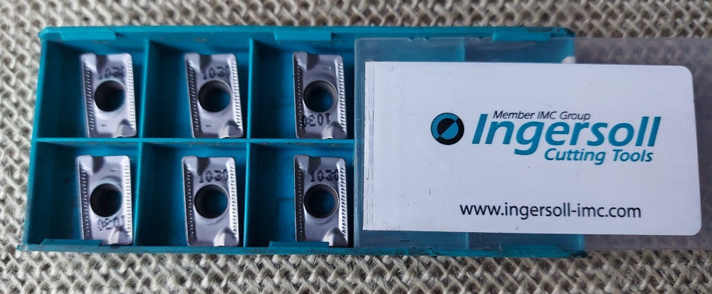 Lot of 6 - INGERSOLL CARBIDE MILLING INSERT APKT160408R-HR IN1030