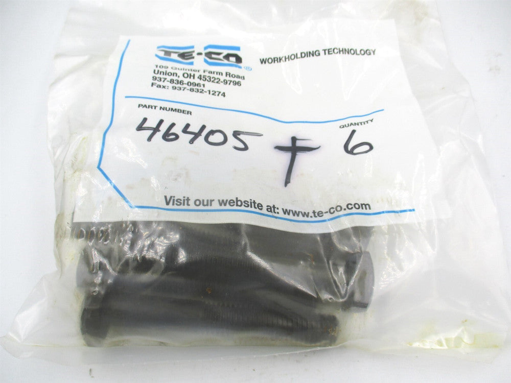 TE-CO (46405) 1/2-13 UNC 5/16" x 3-1/2" OAL Black Oxide Steel T-Bolt - Lot of 6