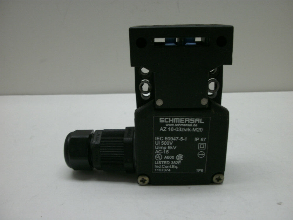 SCHMERSAL AZ 16-03zvrk-M20 SAFETY INTERLOCK SWITCH 230VAC 24VDC LFT SIDE CONN