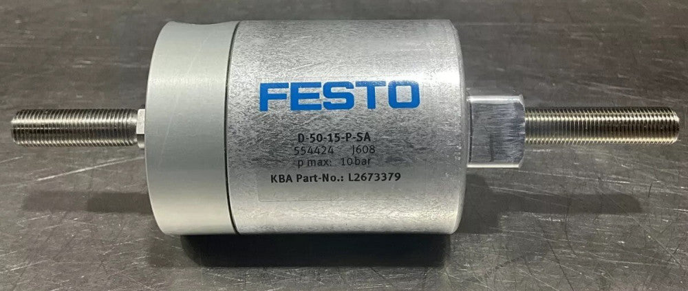 FESTO D-50-15-P-SA CYLINDER 554424 D5015PSA Cylinder Roller Washer Device NOS