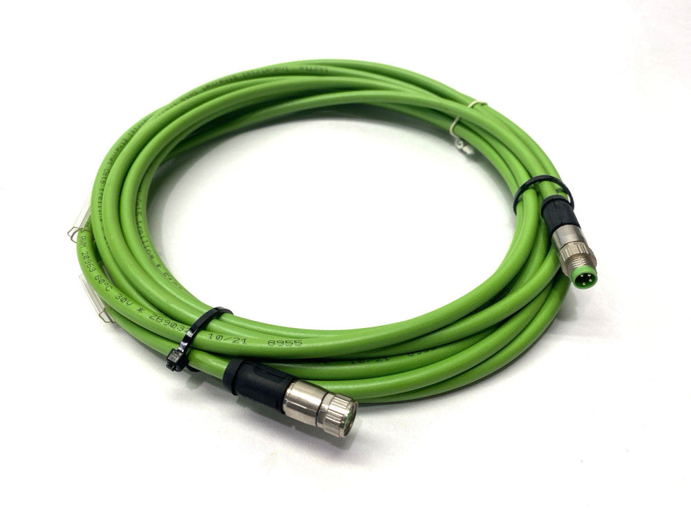 Beckhoff ZK1090-3132-0050 Double-Ended EtherCAT Cordset M8 Male to Female