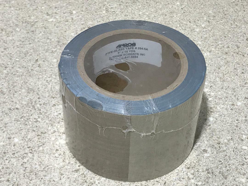 Anrob 3x18YDS PTFE-GLASS TAPE 254-6A NEW