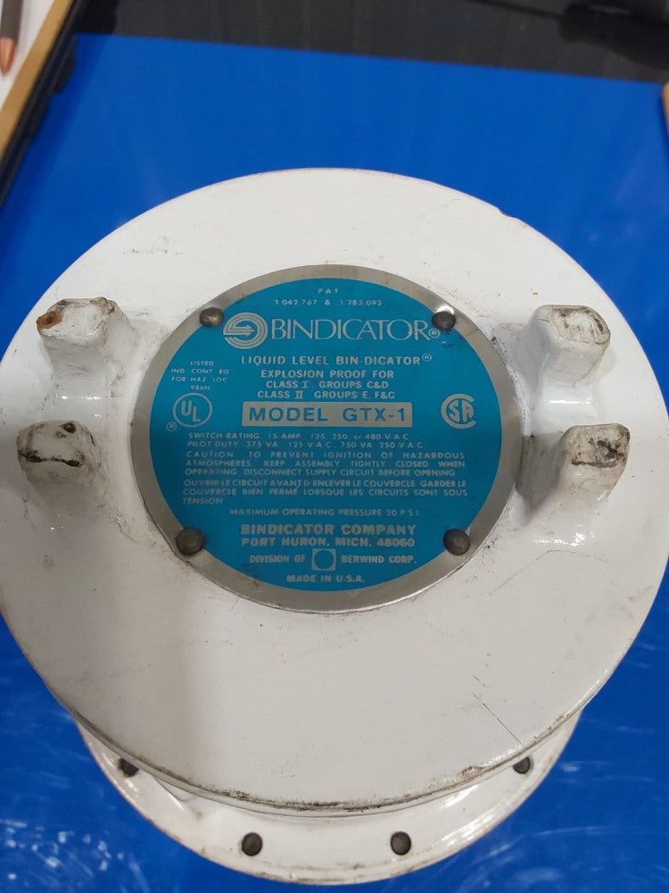 BINDICATOR MODEL GTX-1 LIQUID LEVEL BIN-DICATOR