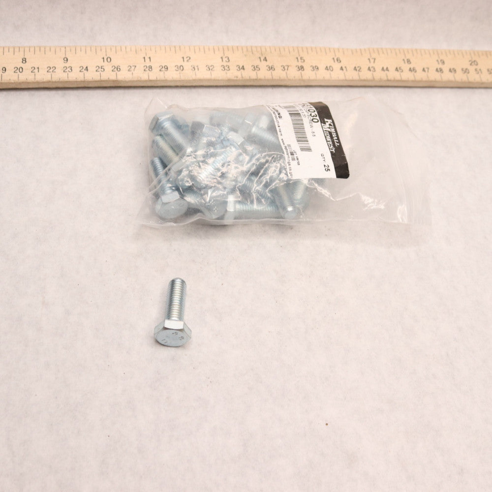 (25-Pk) Kimball Midwest Hex Head Cap Screw Coarse Thread M10 x 1.5 x 30mm