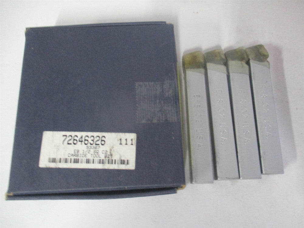 (620) 1/2 x 1/2" OAL E-8 Grade C2 Threading Single Point Tool Bit - Pack of 4