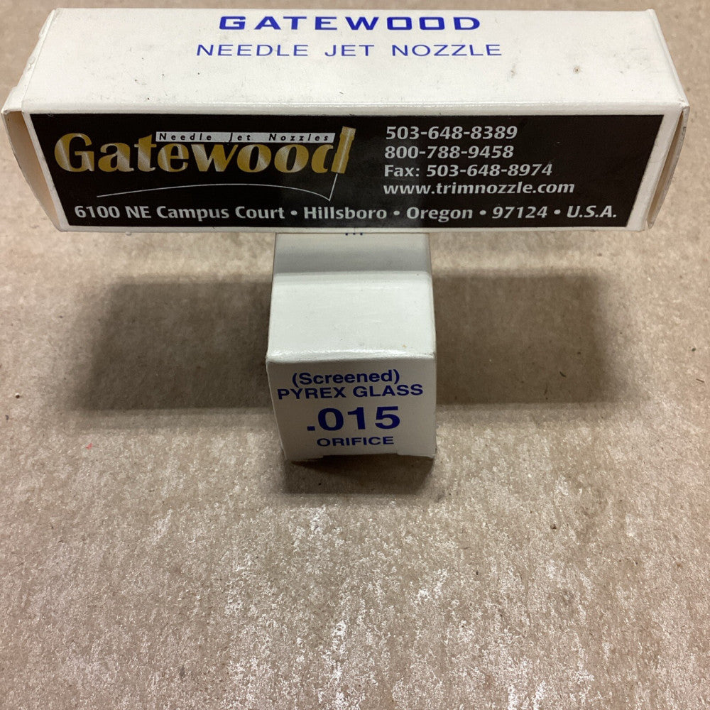 Gatewood Needle Jet Nozzle (Pyrex Glass) Screened .015 Orifice - Lot Of 2