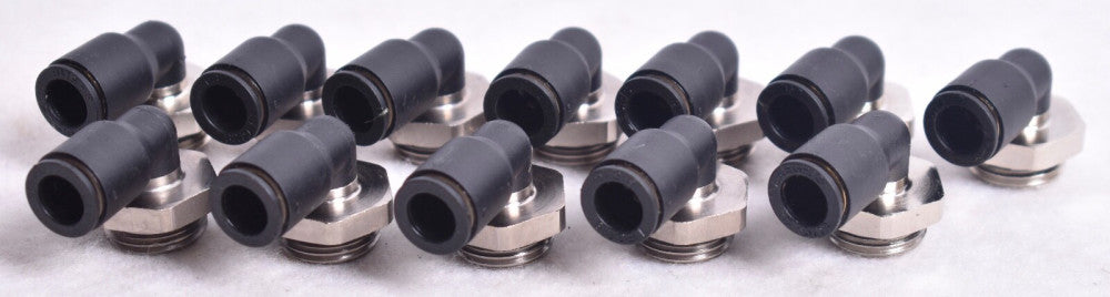 12 Count Legris 8mm Plastic/Metal Combination Male 90 Degree Elbows