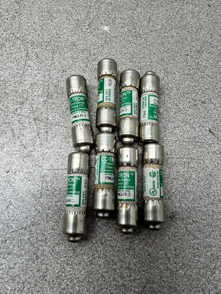 LOT OF 8 NEW NO BOX CC-TRON FUSE FNQ-R-2