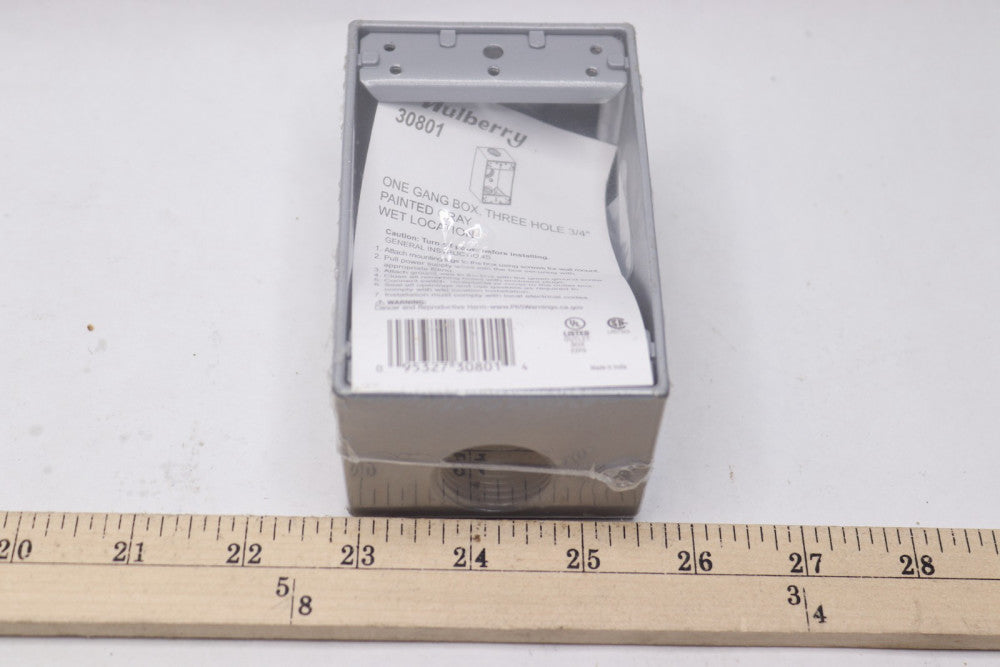 Mulberry Weather-Proof Aluminum Box w/ Lug 3-Hole 3/4" 30801