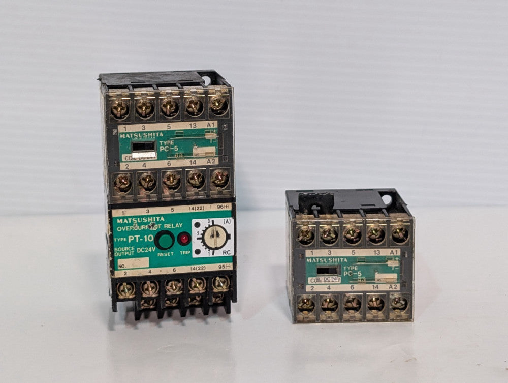Matsushita PC-5 (Contactor) PT-10 (Overcurrent Relay) Assembly + Spare PC-5