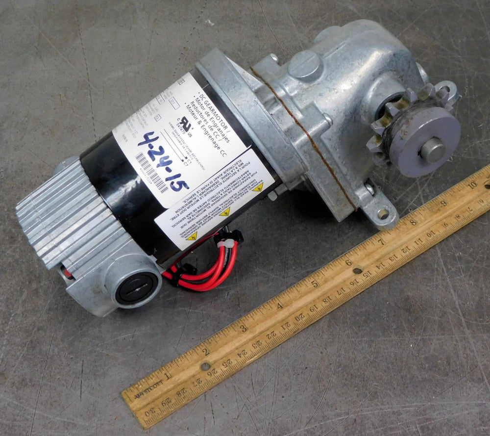 Dayton 1LRB3 Right Angle DC Gearmotor 90V DC 90 RPM 34 in-lb 1.14 A 37:1 Ratio
