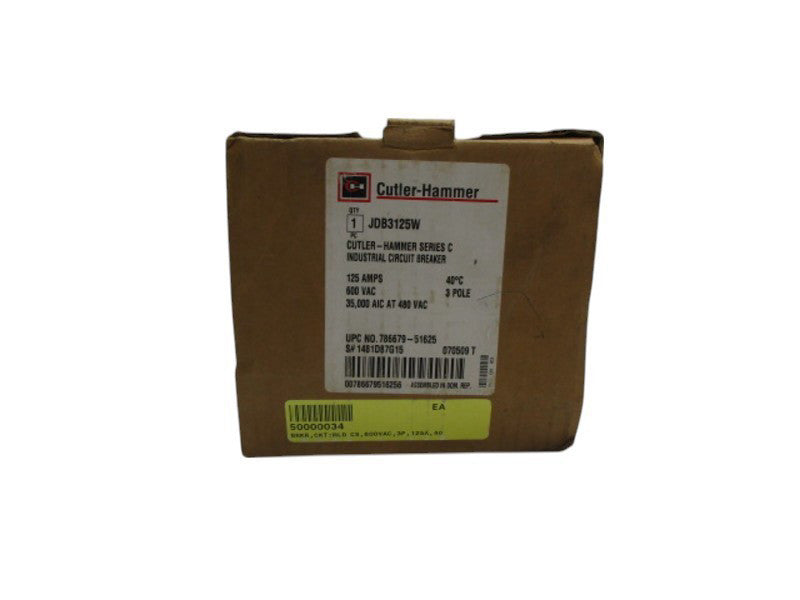 CUTLER HAMMER JDB3125W 125A CIRCUIT BREAKER NSMP