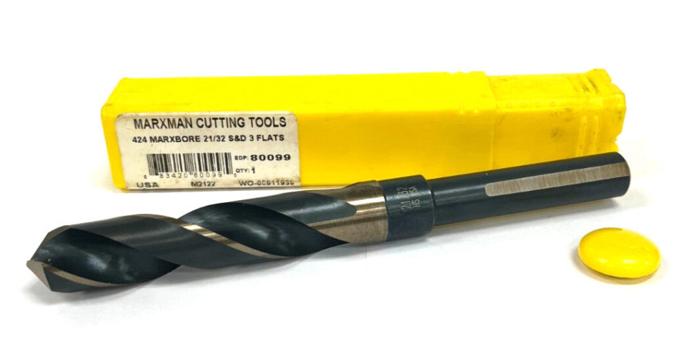 MARXMAN CUTTING TOOLS 424 MARXBIRE 21/32" S&D 3 FLUTE SPIRAL OAL 6"