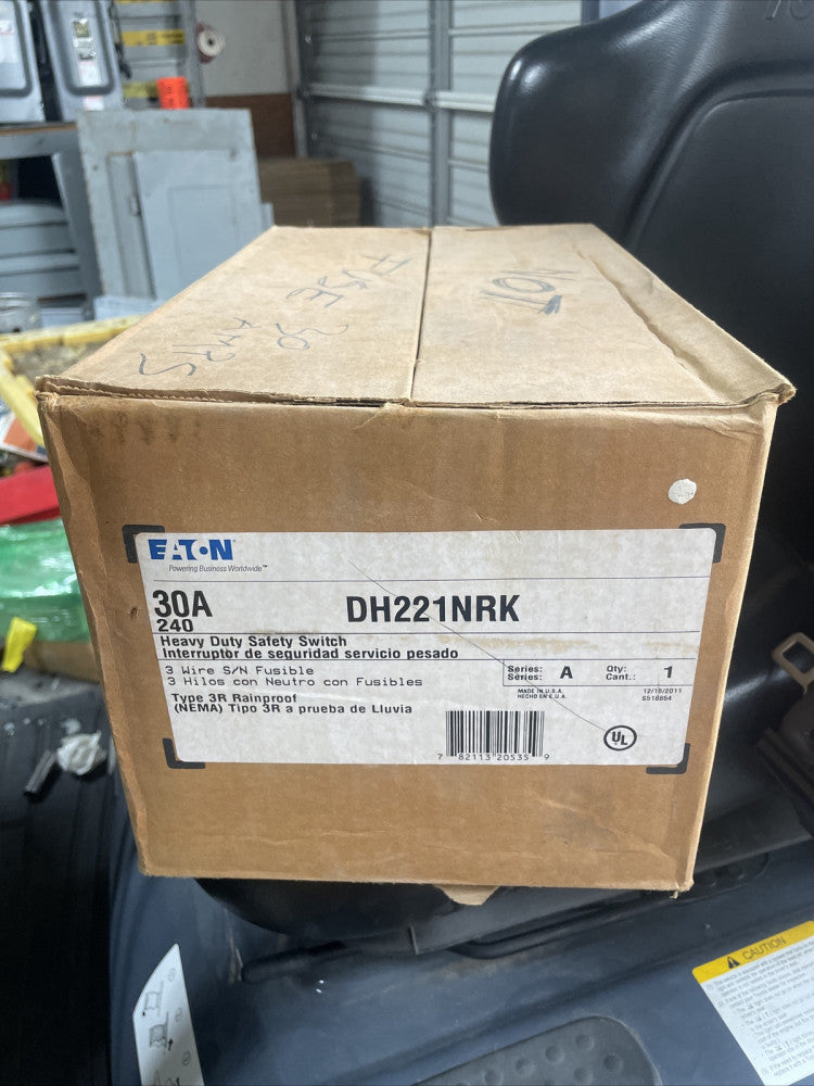 DH221NRK-Eaton Cutler-Hammer 30 Amp 2 Pole 240 Volt Disconnect and Safety Switch