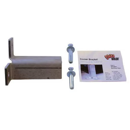 Quakehold! Rf.Cb6h.1 Corner Bracket,Stainless Steel