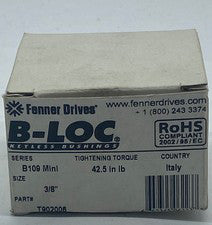 Fenner Drives T902006 B-Loc Keyless Bushing 3/8" Bore
