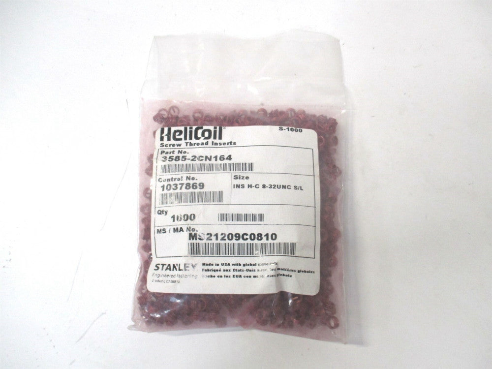 Heli-Coil (3585-2CN164) #8-32 304 SS Coarse Screw-Lock Inserts - Pack of 1000