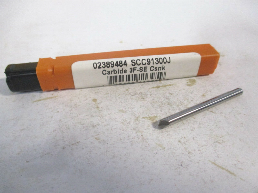 (333-001070) 1/8" x 1/8" x 1-1/2" OAL 90° Solid Carbide 3 Flute Countersink