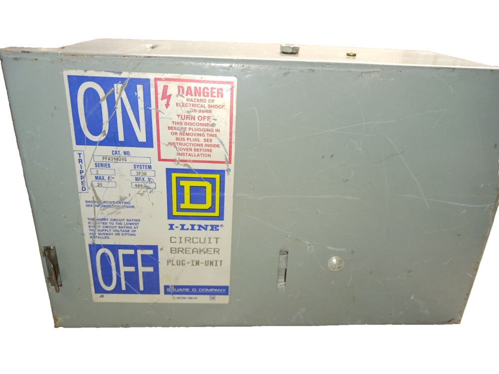 SQUARE D PFA34020G I-LINE CIRCUIT BREAKER BUS PLUG 20 A 480 VAC 3P3W FAP36020