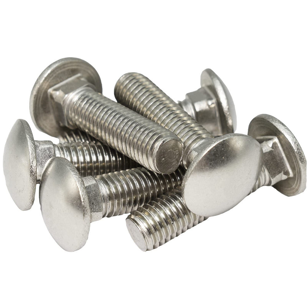 3/8"-16 X 1-1/2"(25pcs) Stainless Carriage Bolt, Inch Imperial Full Thread Ca...