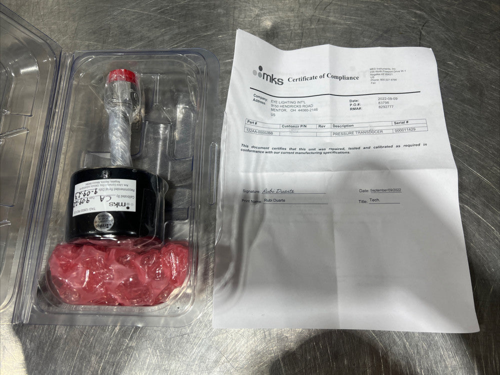 MKS, Baratron 2 Torr Pressure Transducer, 122AA-00002BB, NOS Surplus