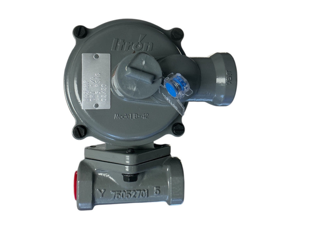 Itron B42RHP Gas Pressure Regulator 3/4"x3/4" 4-5 PSIG White Spring Orifice 1/4"