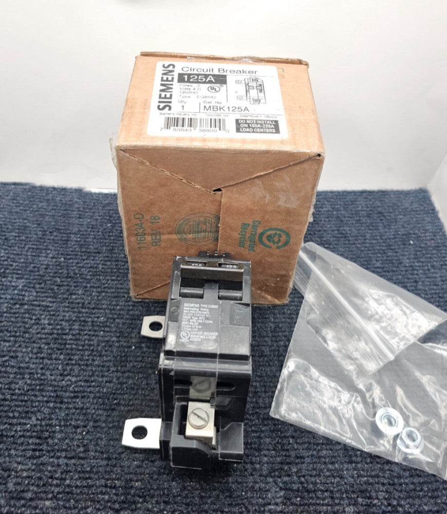 Siemens MBK125A: 240VAC 125 Amp 2-Pole Main Breaker