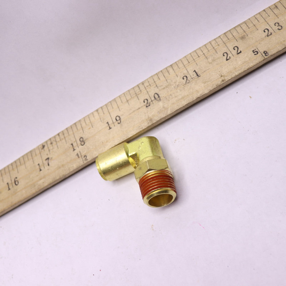 90 Degree Elbow Male Non-Swivel Push-Lock Air Brake Fitting 3/8" Tube OD x 1/4"