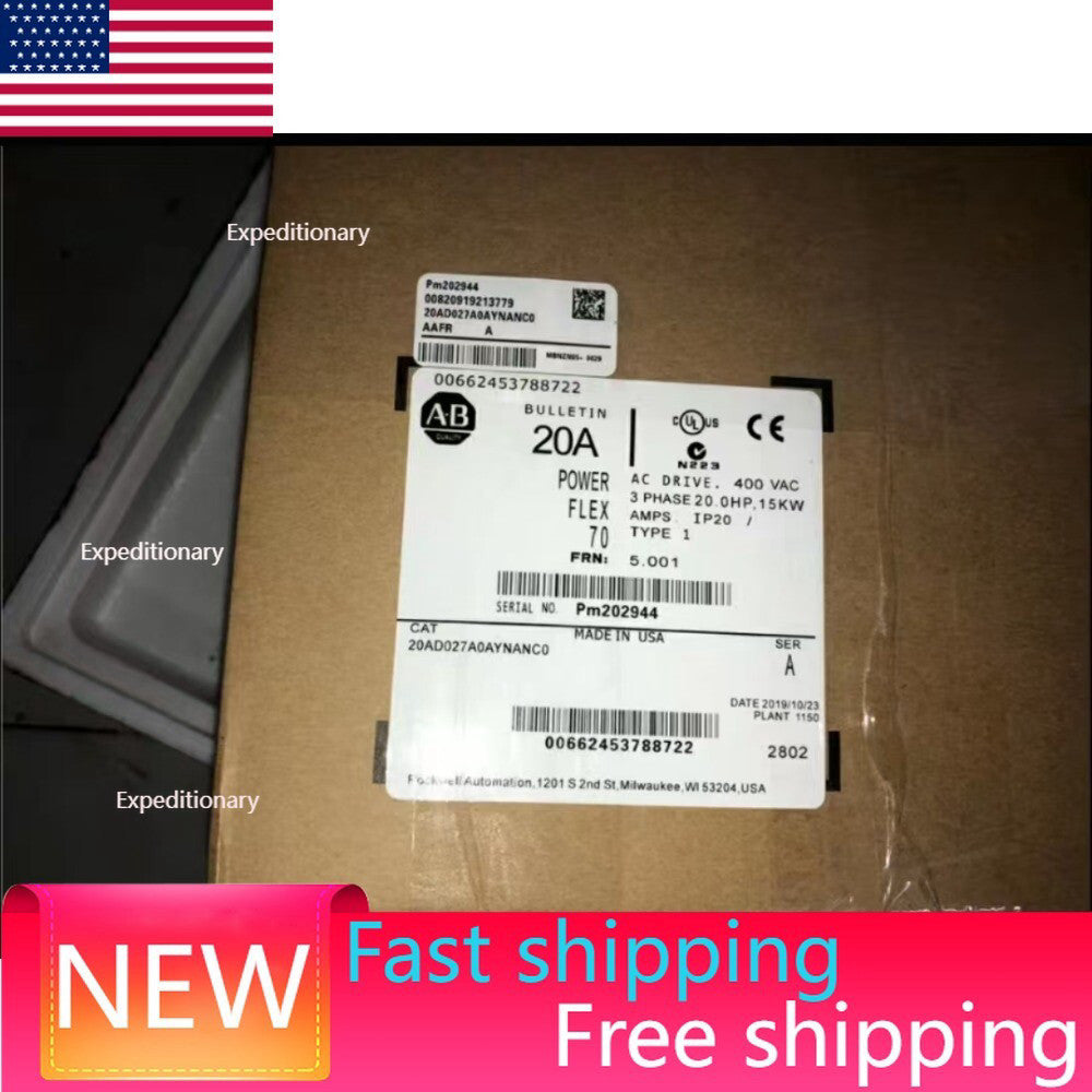 20AD027A0AYNANC0 AB PowerFlex 70 AC Drive 27 A at 20 Hp 20A New US Free Tax