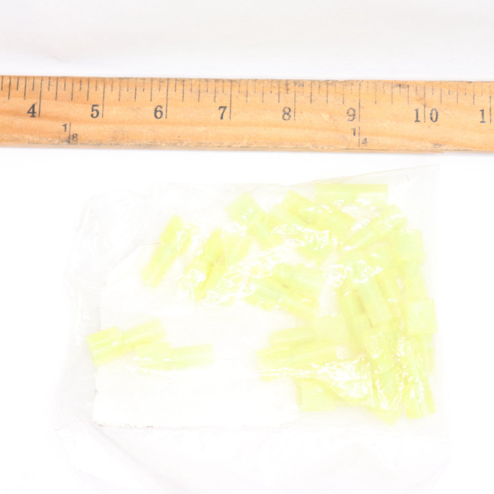 (25-Pk) Winzer Male Push On Connector Nylon Yellow 1/4" Tab 12-11 Ga 559.80.12