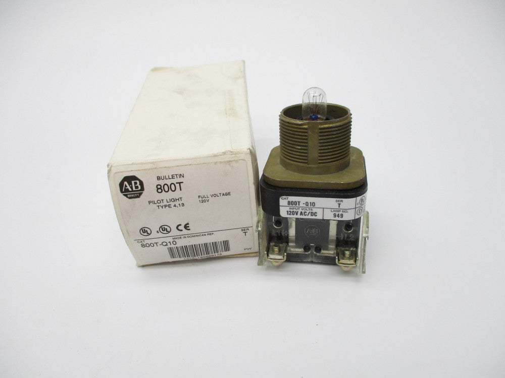 ALLEN BRADLEY 800T-Q10 SER. T 120VAC/DC (WH) NSMP