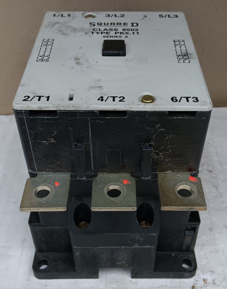 SQUARE D 8502PK5.11 IEC CONTACTOR 3 POLE 250 HP MAX 600V