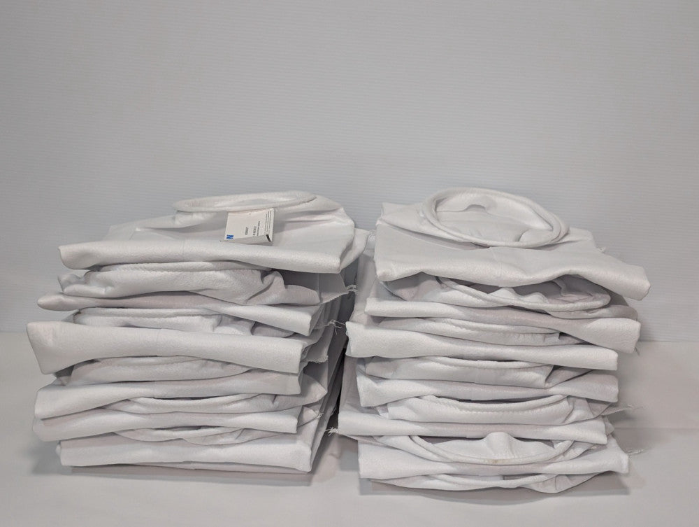 Lot of 50: Eaton F31B36398 filter bags, white, PE-25-P02S-H-50X