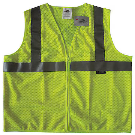 Condor 491T03 Vest, Yellow/Green, Xl, Zipper