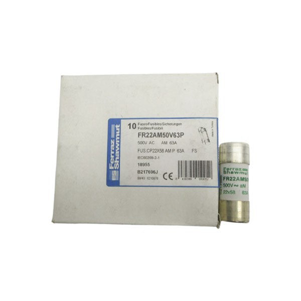 FERRAZ SHAWMUT FR22AM50V63P 500VAC 63A (PKG OF 10) NSMP