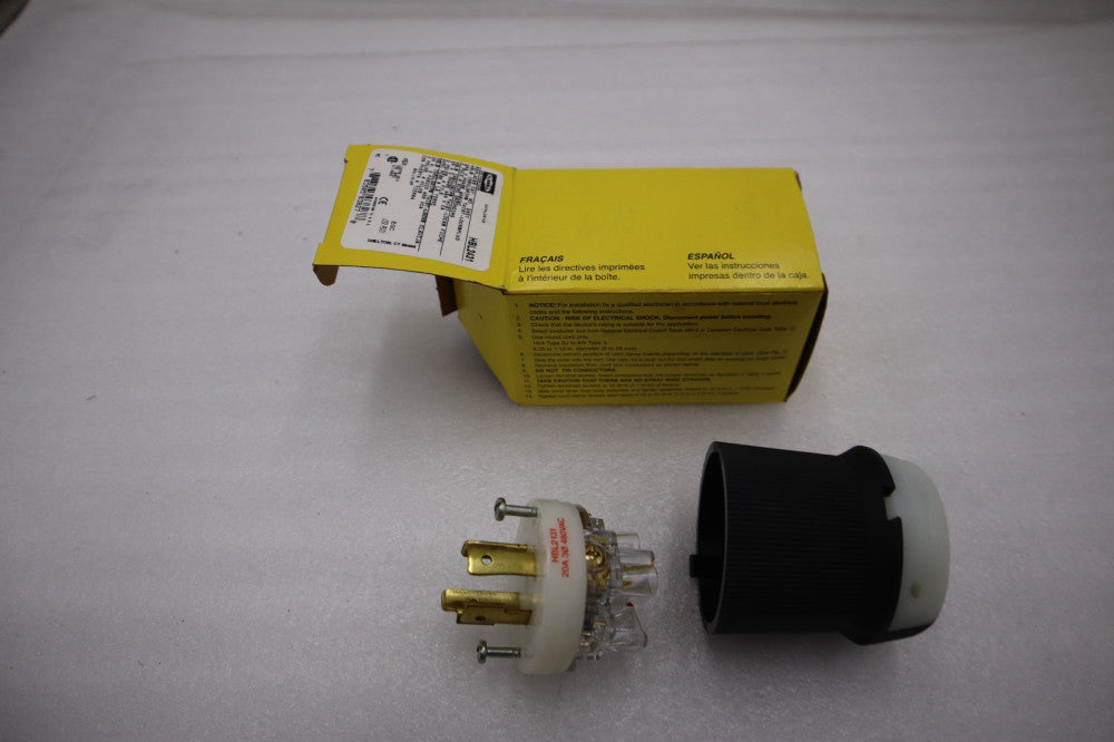LOT OF 2 - Hubbell HBL2431 Twist-Lock Industrial Male Plug 20A STOCK H466A