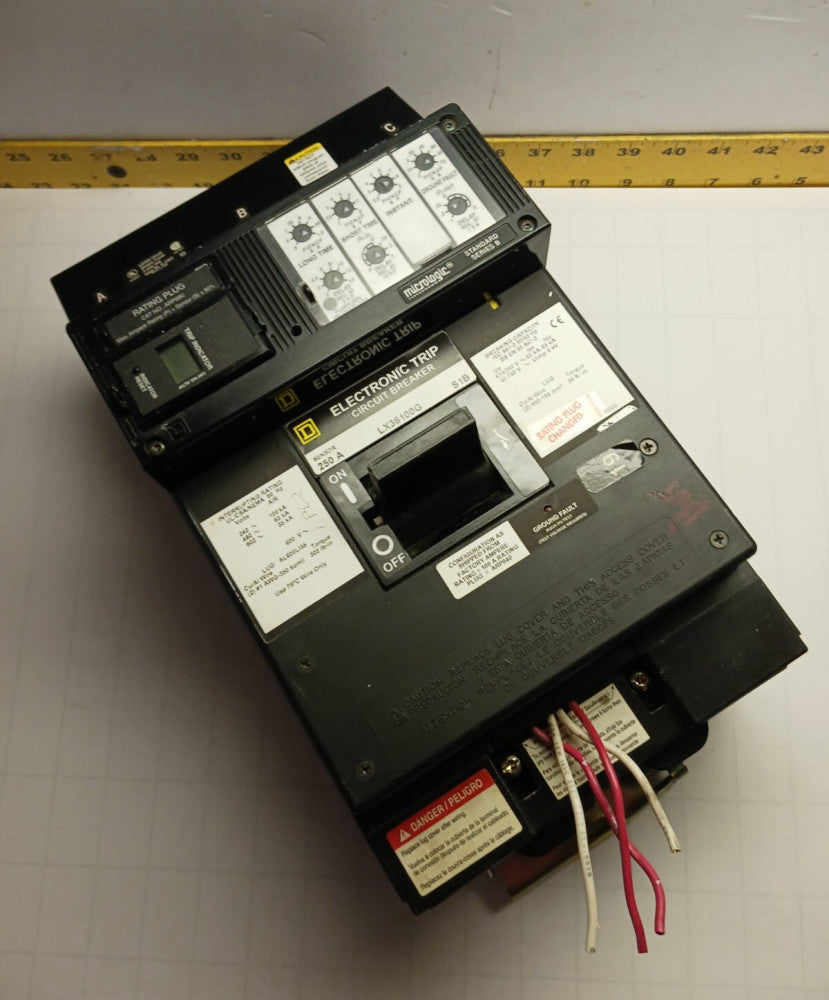 Square D 100 Amp I-Line Circuit Breaker W/ 90 Amp Plug 600 VAC 3 Pole LX36100G