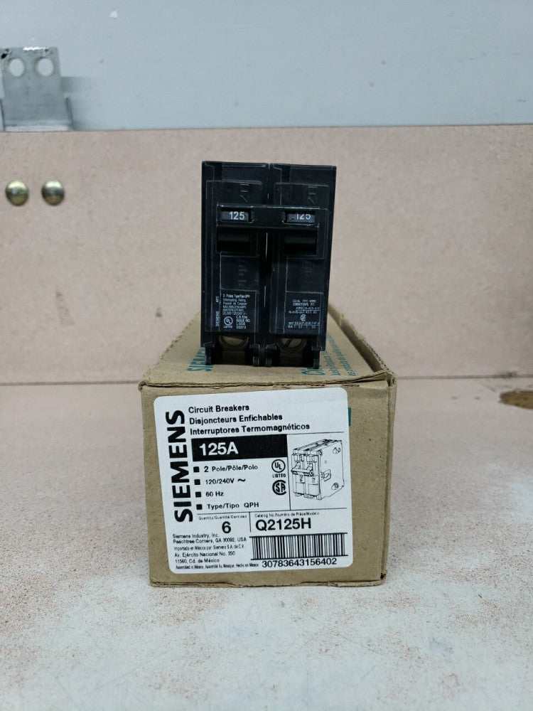 NEW Q2125H 125-Amp Double Pole 22kA Type QPH Circuit Breaker
