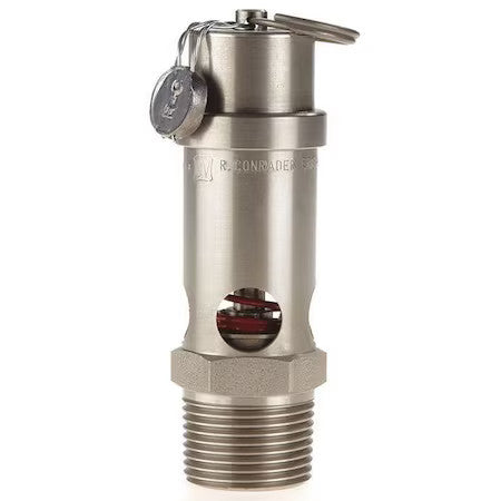 Conrader Srv530-3/4-V-Ss-100 Safety Valve,Soft Seat,3/4In,100 Psi,Ss